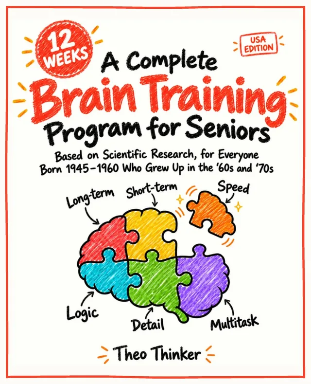 Book cover: A Complete Brain Training Program for Seniors · 12 Weeks